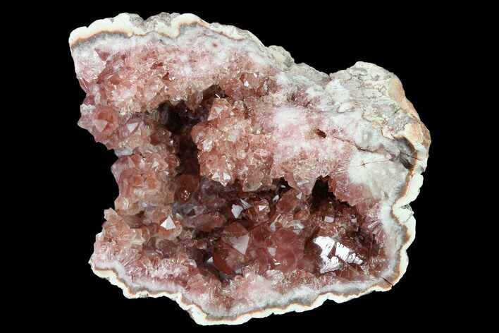Sparkly, Pink Amethyst Geode Section - Argentina #170175